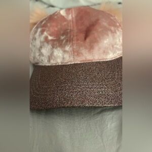 Pink Velvet and Glitter Cap/Hat